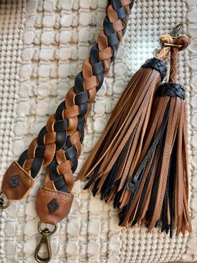 Nena & Co. Braided Shoulder Strap and Tassel Bag Charm